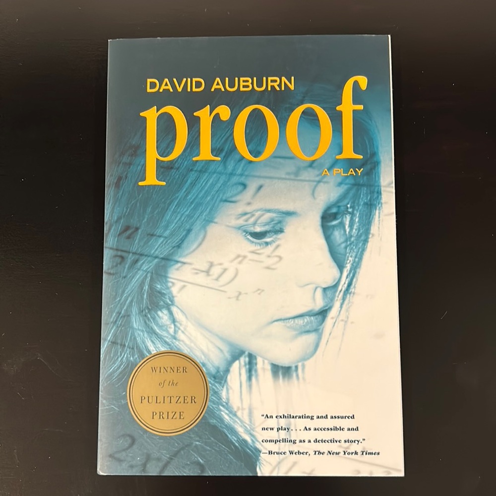 Paperback book: Proof (A Play) by David Auburn EUC 📘 Like new! 📘📙
